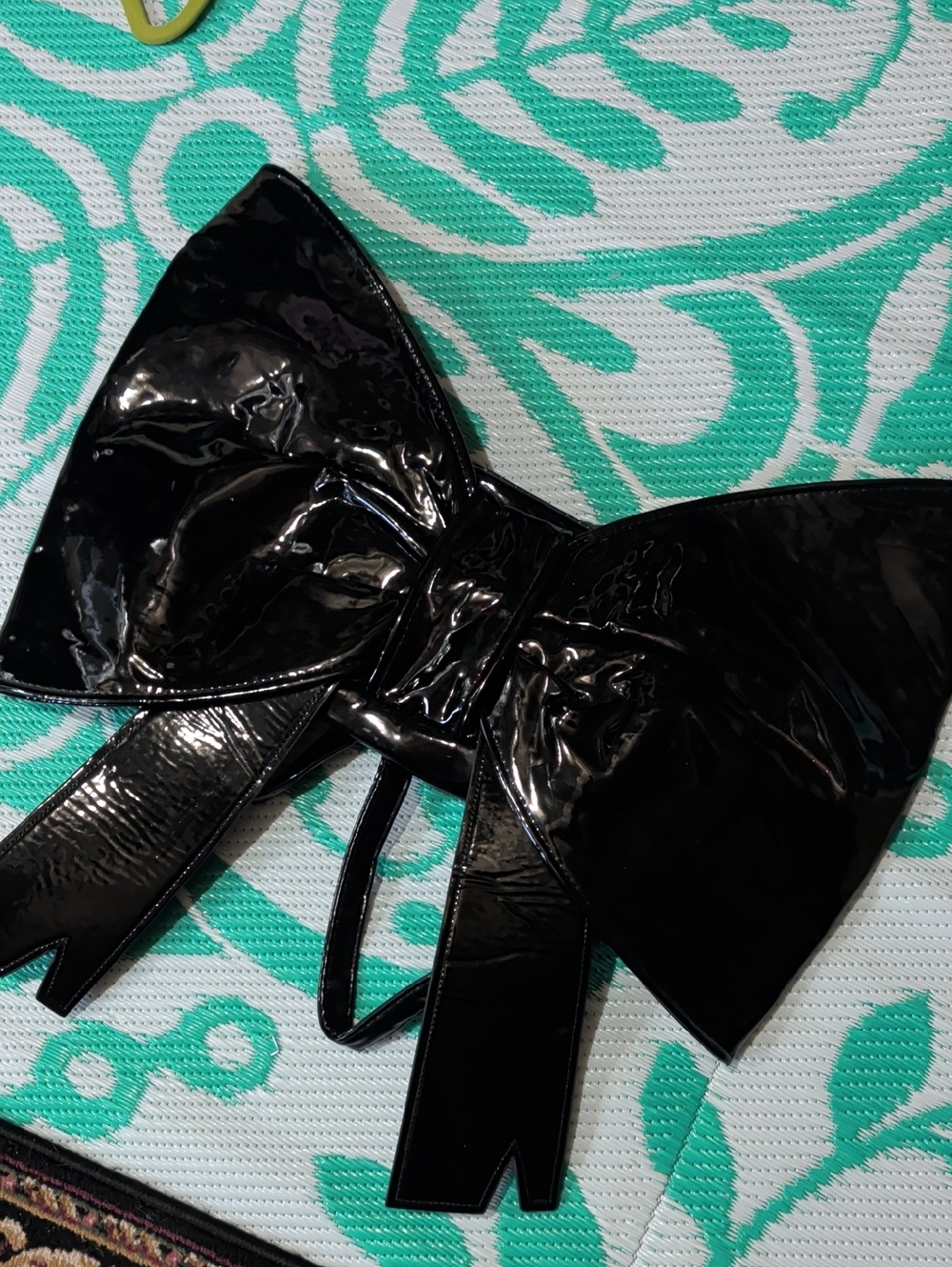 Black Patent Bow Waist Belt - Women Accessories
